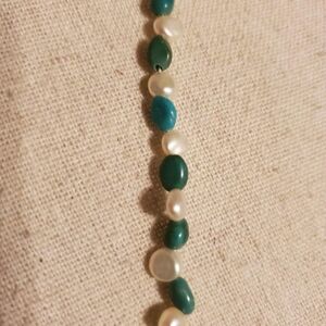 Vtg Turquoise & Pearl Necklace